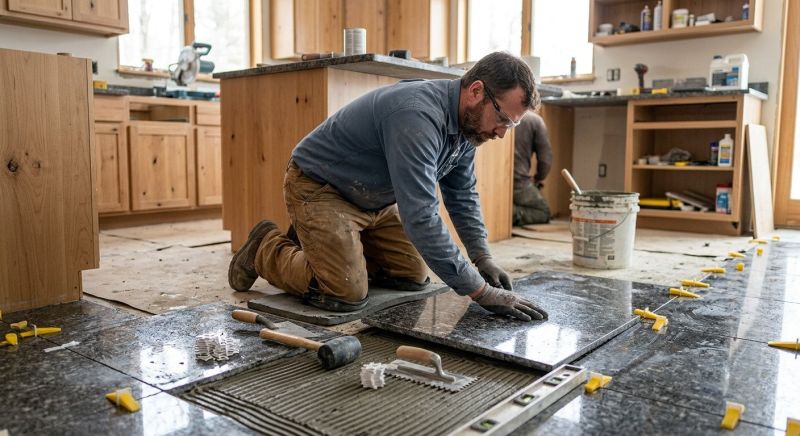 Granite Floor Installation in Olathe, KS