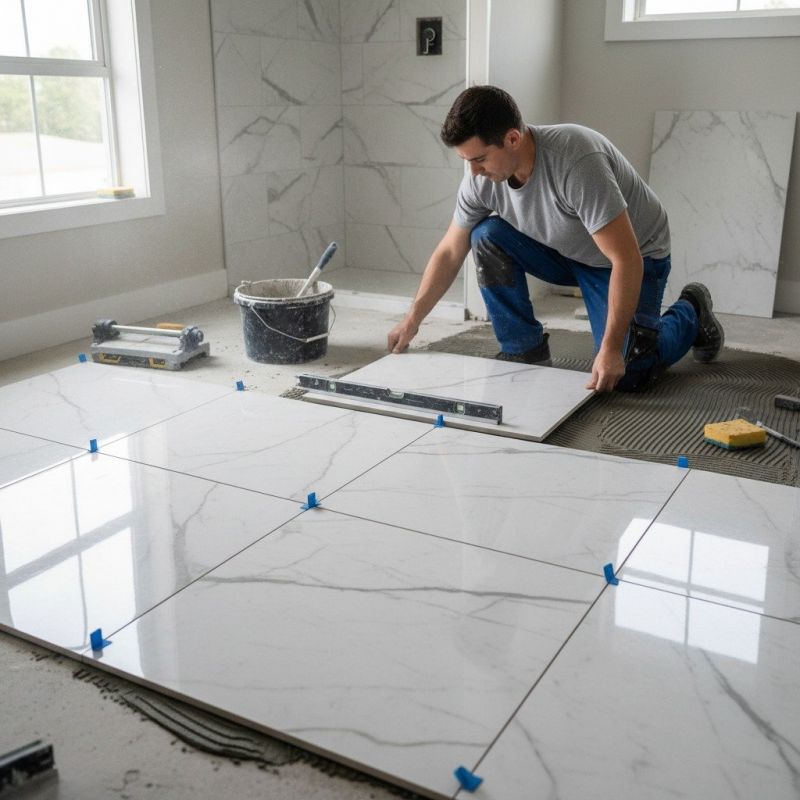 Marble Tile Floor Installation in Olathe, KS